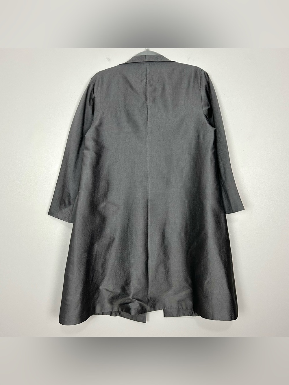 Eileen Fisher Silk Trench Jacket Women’s Size S Open Front Pockets Quiet Luxury - Picture 5 of 7